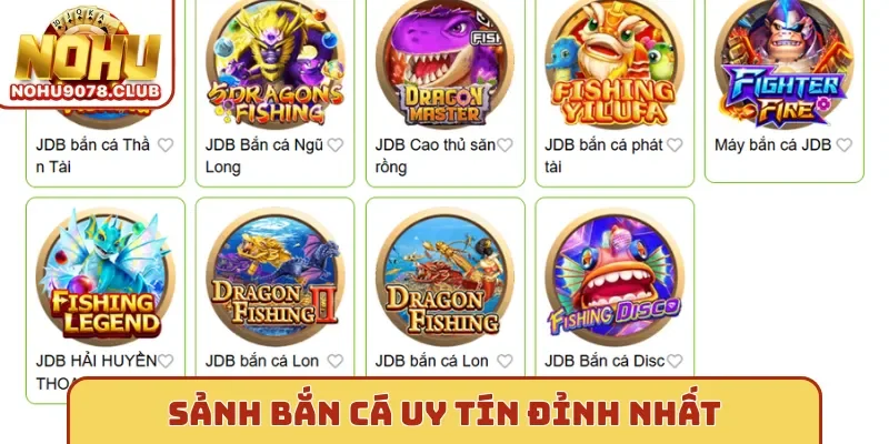 Sảnh bắn cá Nohu uy tín đỉnh nhất